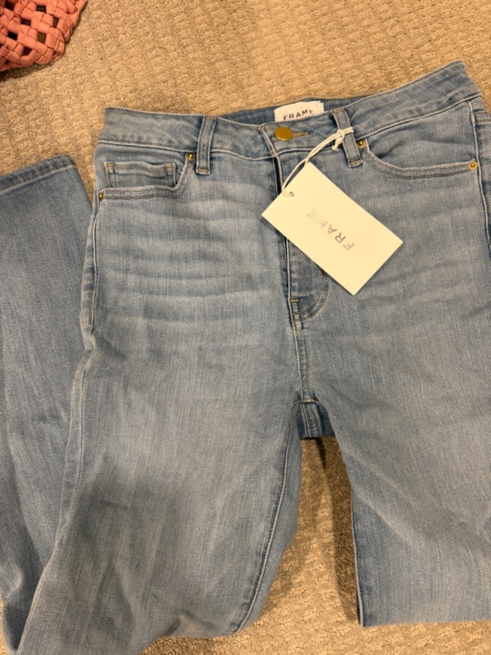 Frame Le crop mini boot Denim Light Blue High-Rise Women's Jeans
